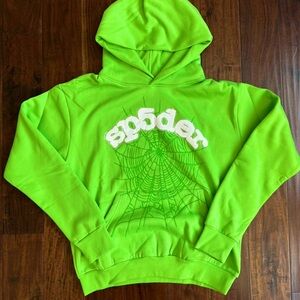 Sp5der hoodie lime green not authentic 1/1